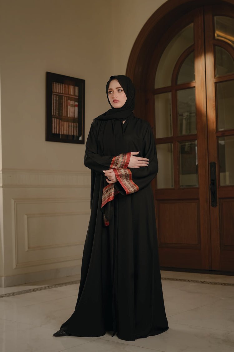 Gold Silk Edge Abaya