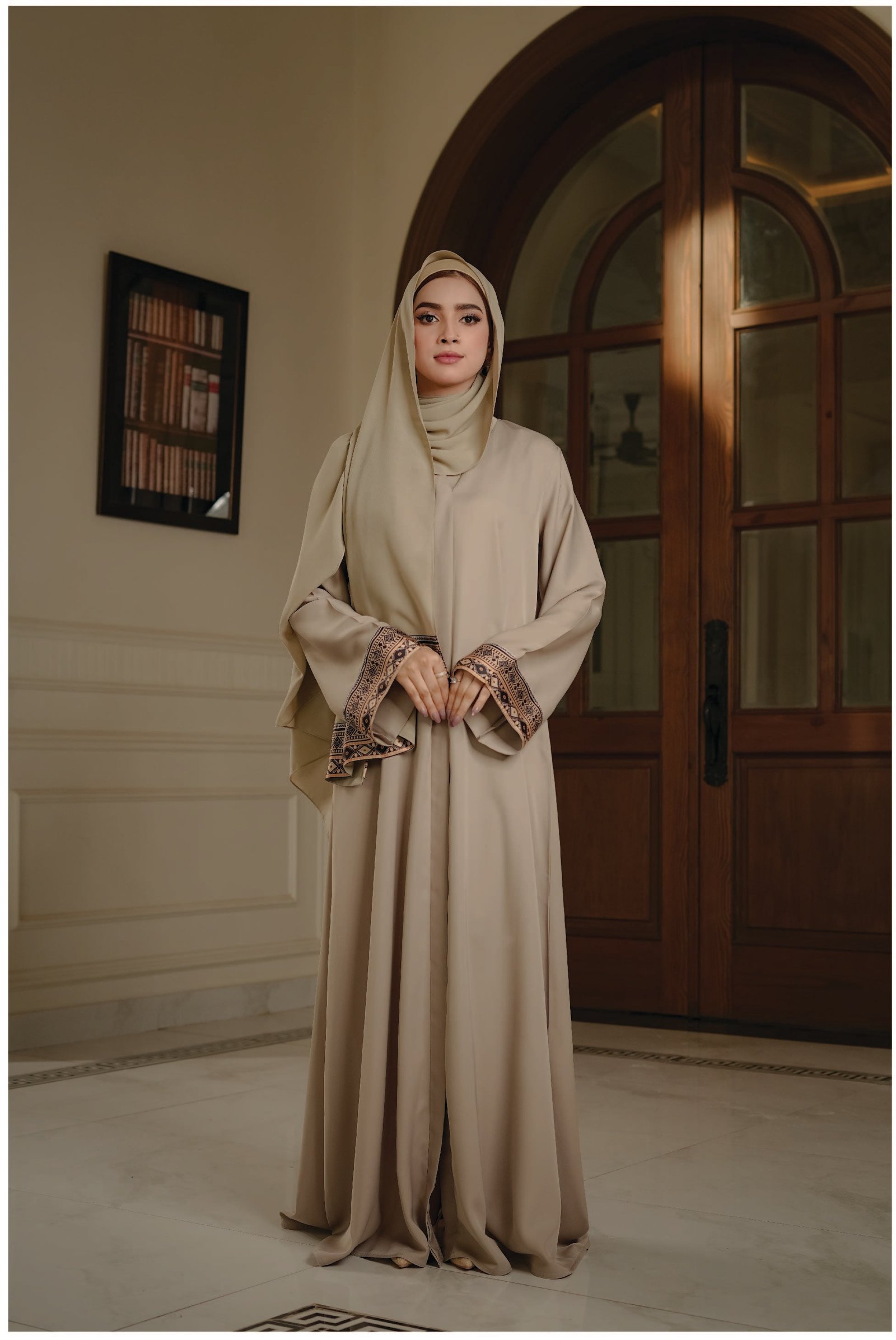 Mocha Silk heritage Abaya